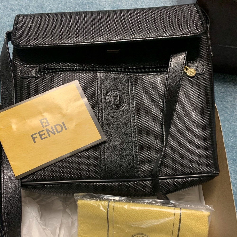 Fendi bag , blk with original cloth dust bag